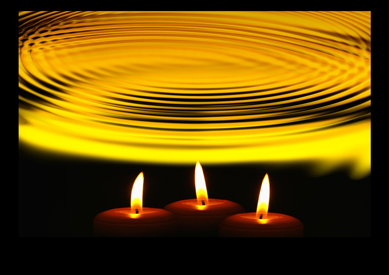 wave silent candles free photo
