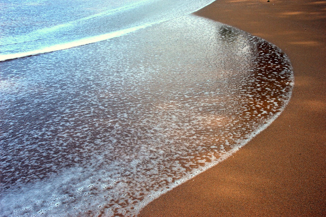 wave scum sand free photo