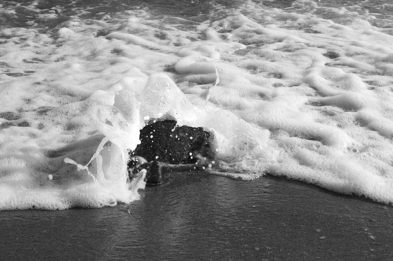 wave sea beach free photo