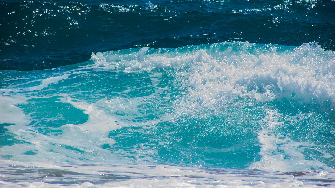 wave smashing foam free photo