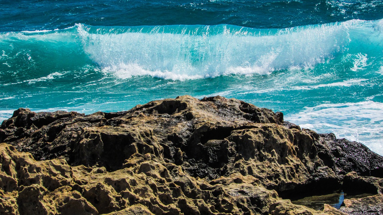 wave smashing foam free photo