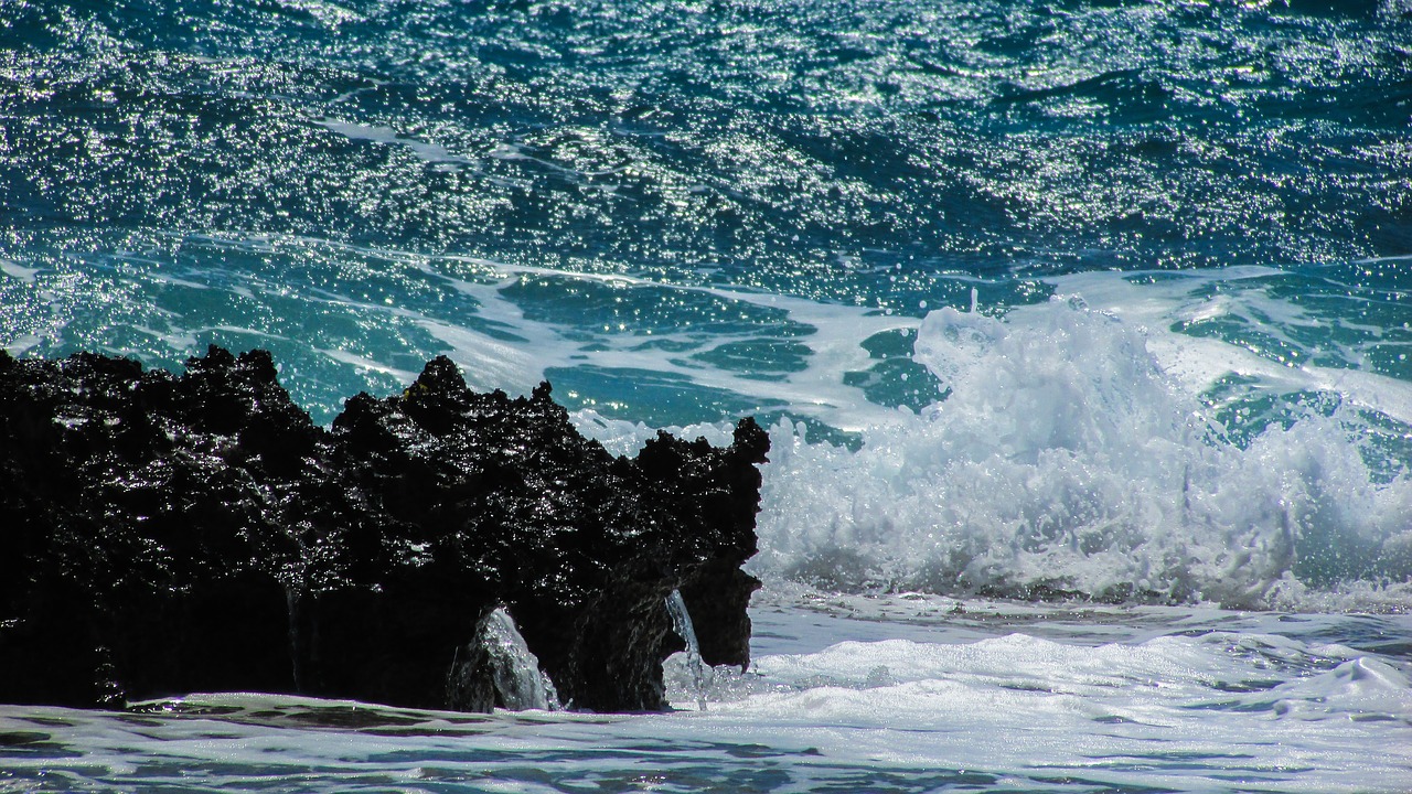 wave smashing foam free photo