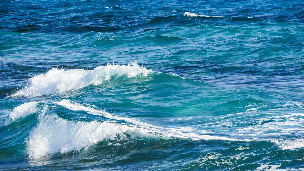 wave sea blue free photo