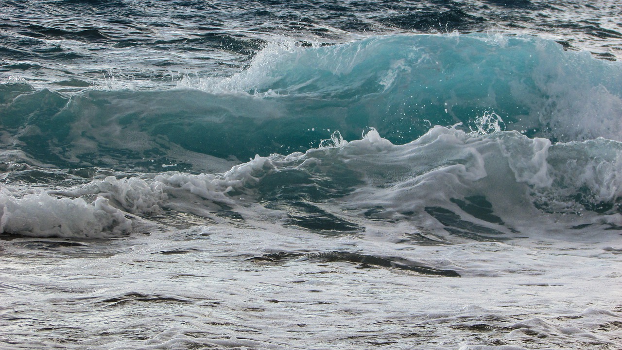 wave smashing sea free photo