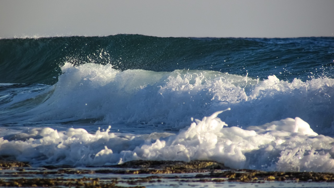 wave smashing sea free photo