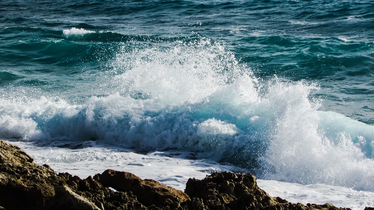 wave smashing foam free photo