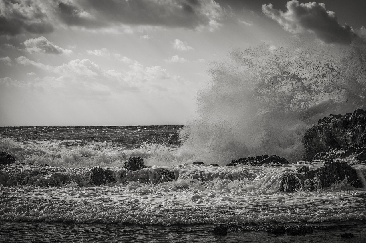 wave crashing coast free photo