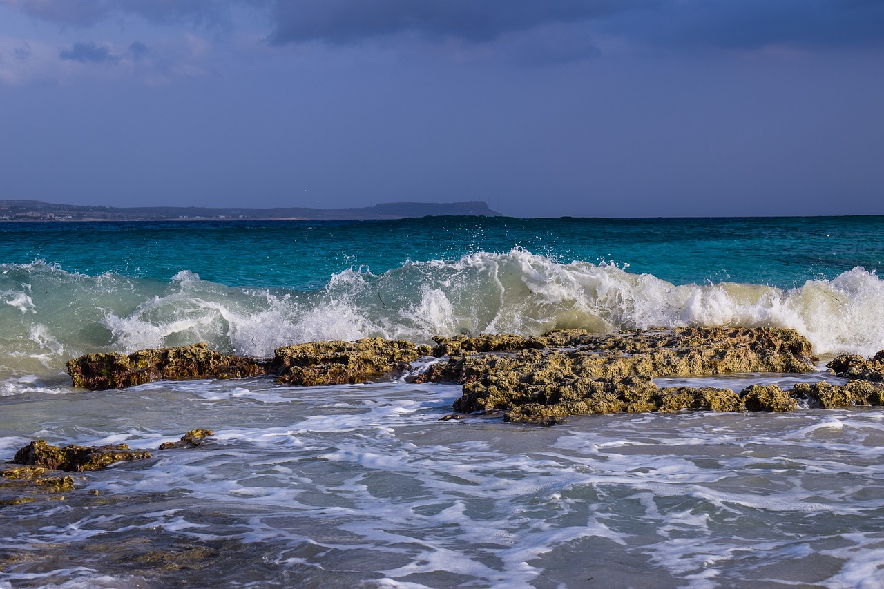 wave smashing foam free photo