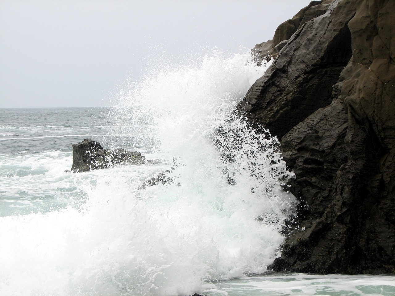 wave crashing wave ocean free photo