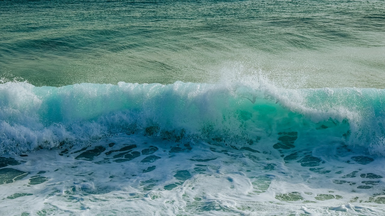 wave smashing sea free photo