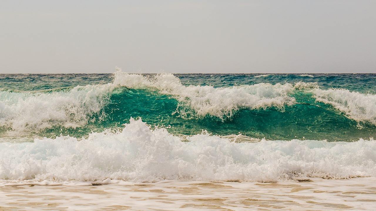 wave smashing sea free photo