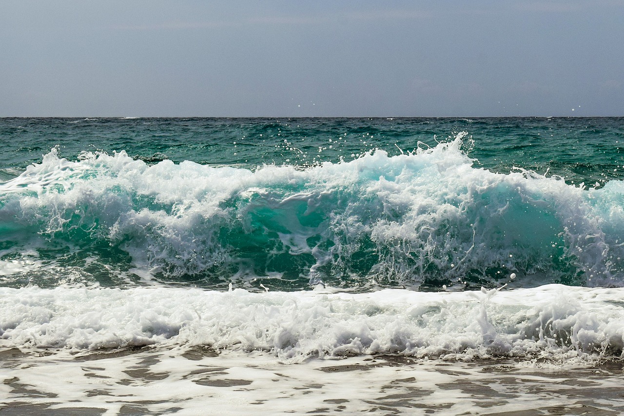 wave smashing foam free photo