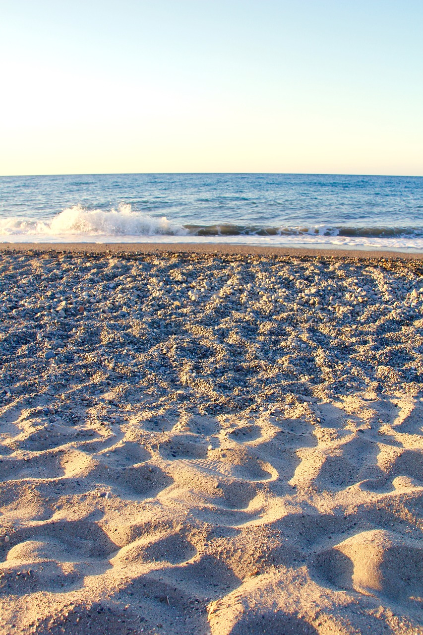 wave sand sea free photo