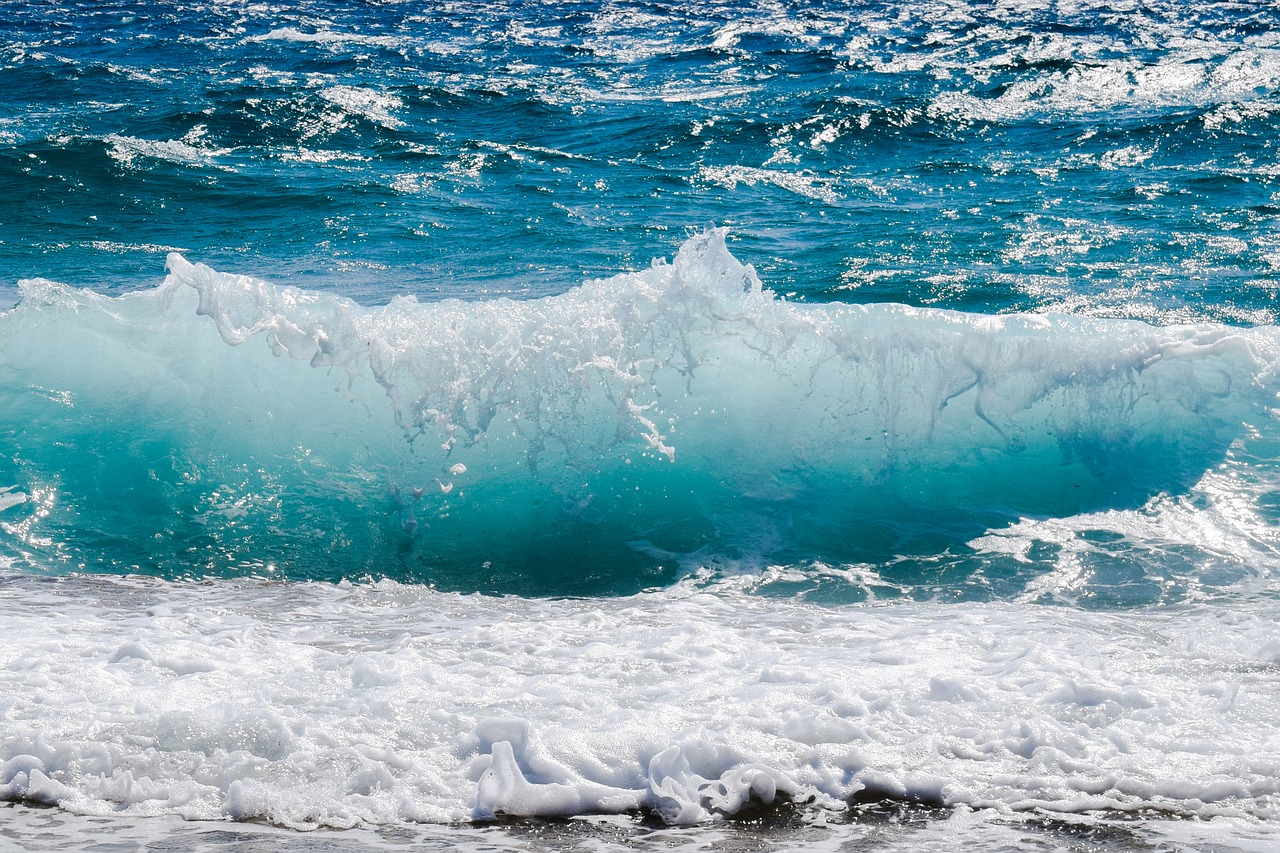 wave smashing foam free photo