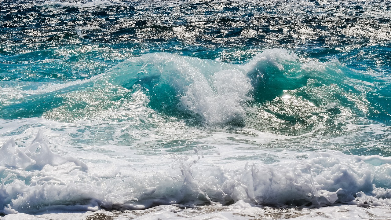 wave smashing foam free photo