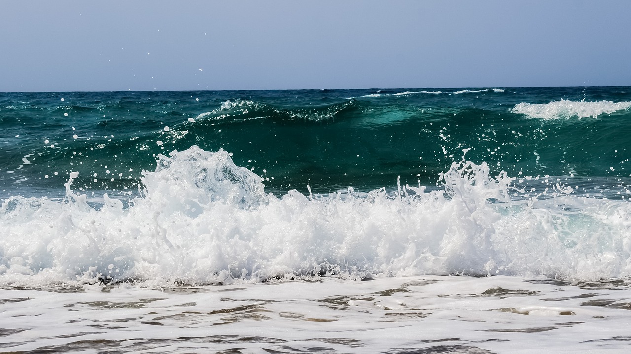 wave smashing foam free photo