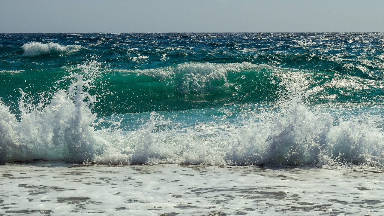 wave smashing foam free photo