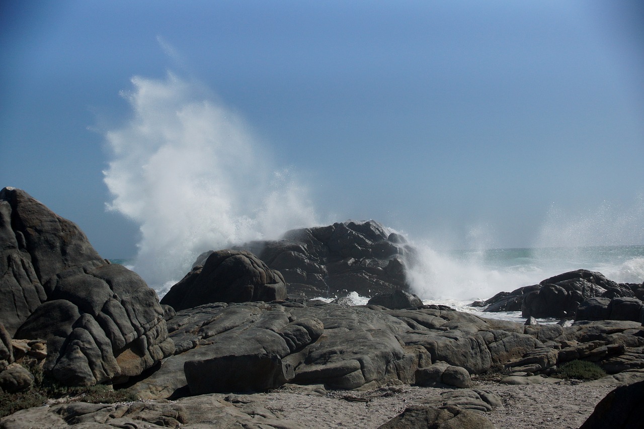 wave sea rock free photo