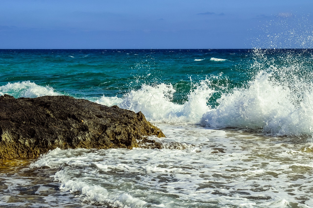 wave smashing coast free photo