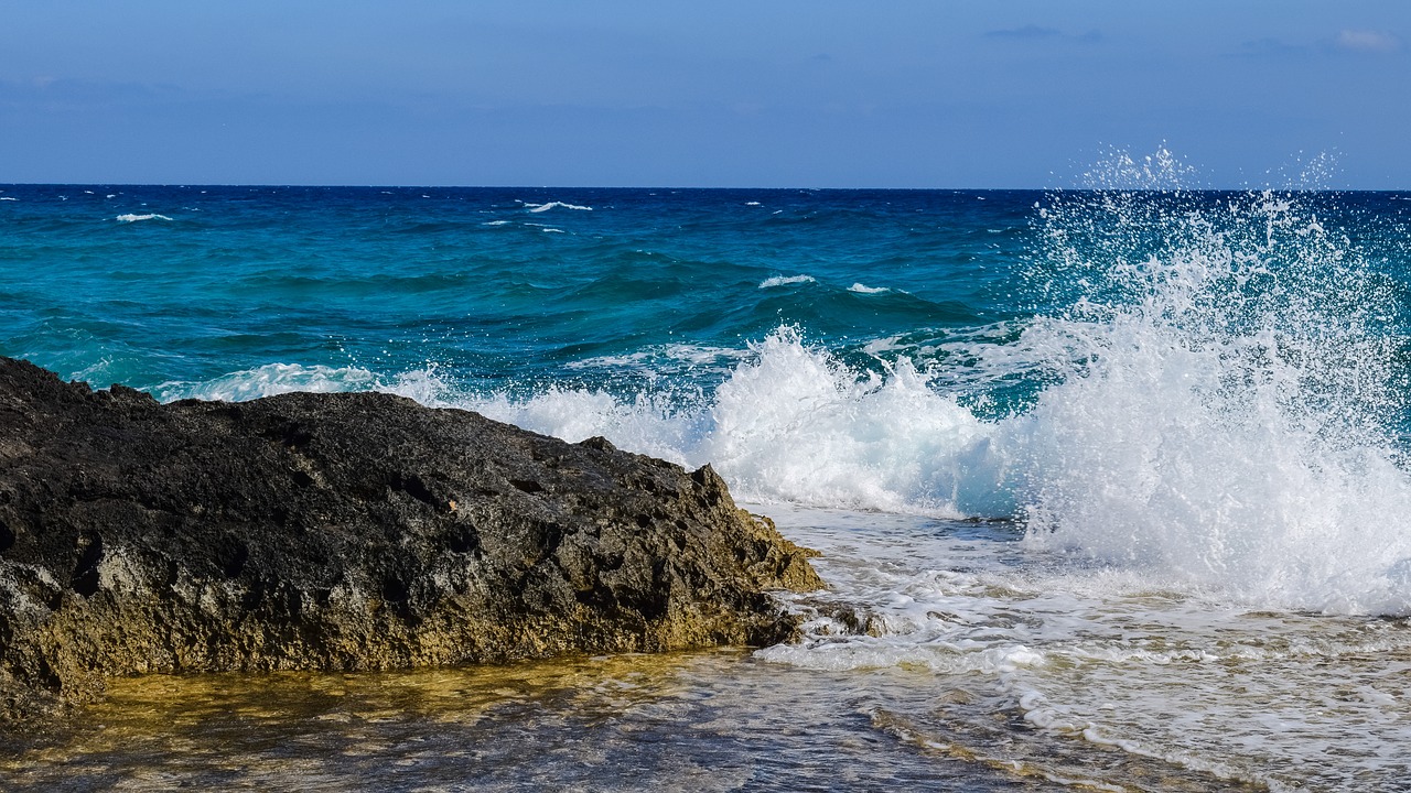 wave smashing coast free photo