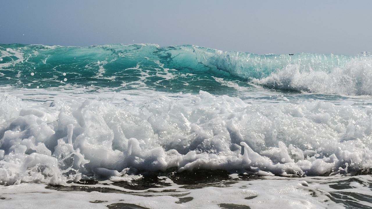 wave smashing foam free photo