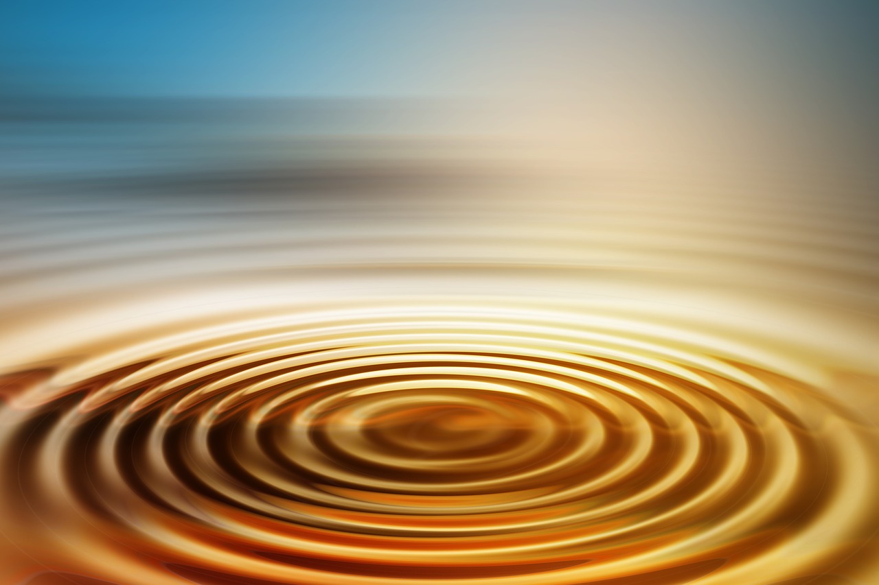 wave concentric waves circles free photo