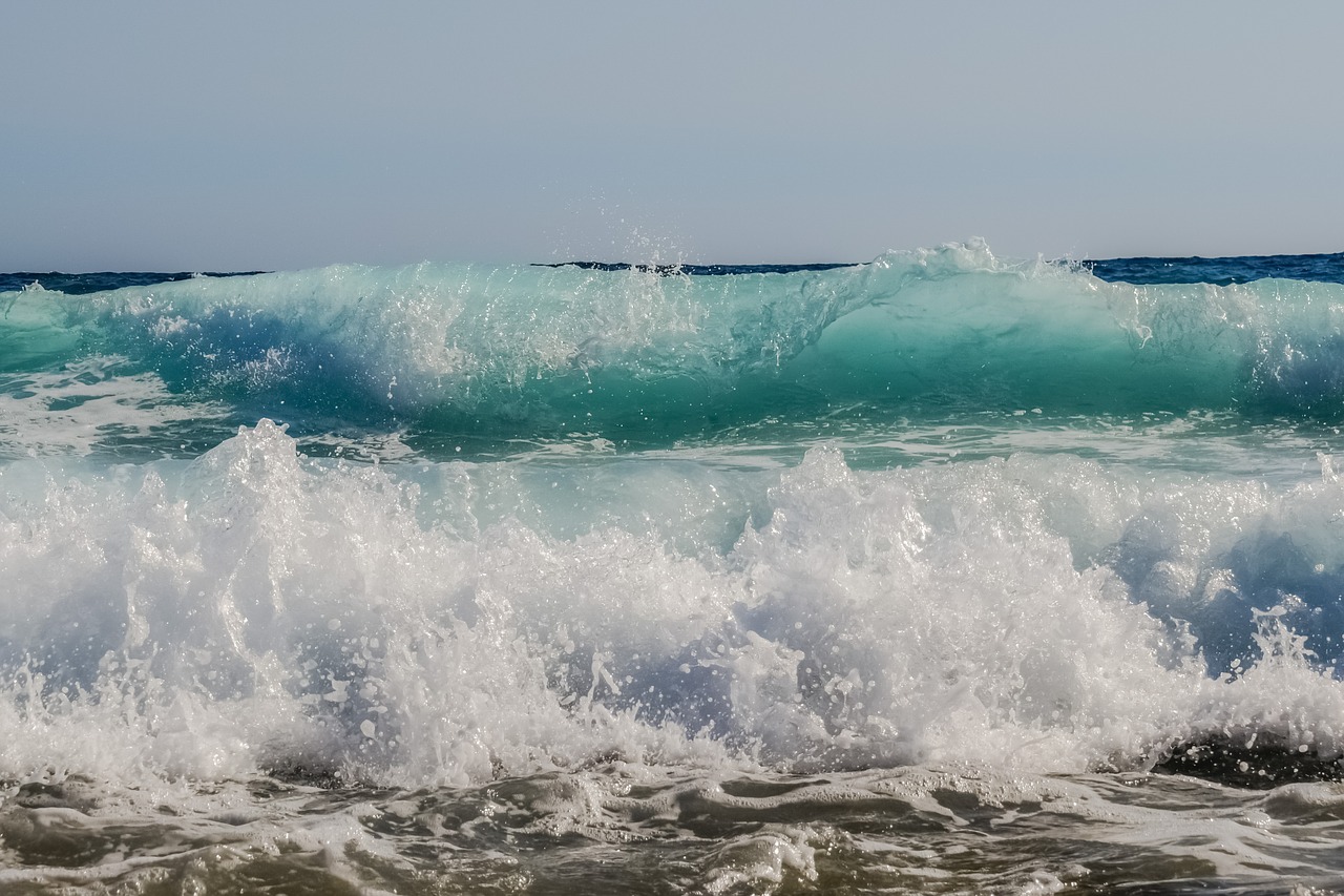 wave sea blue free photo