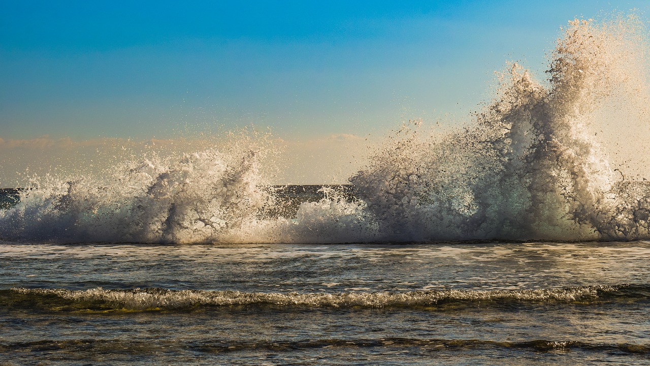 wave  crashing  water free photo