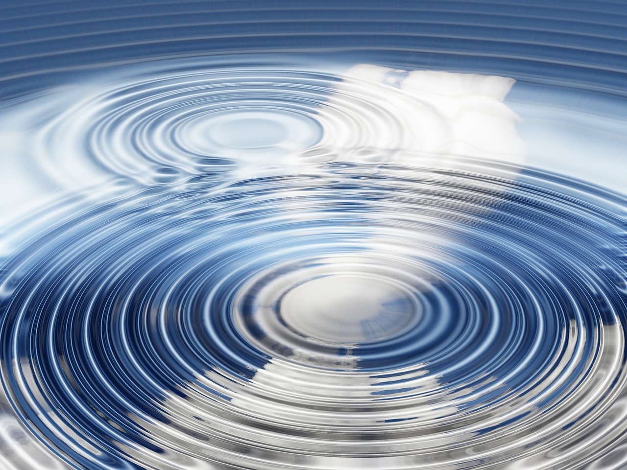 wave concentric waves circles free photo