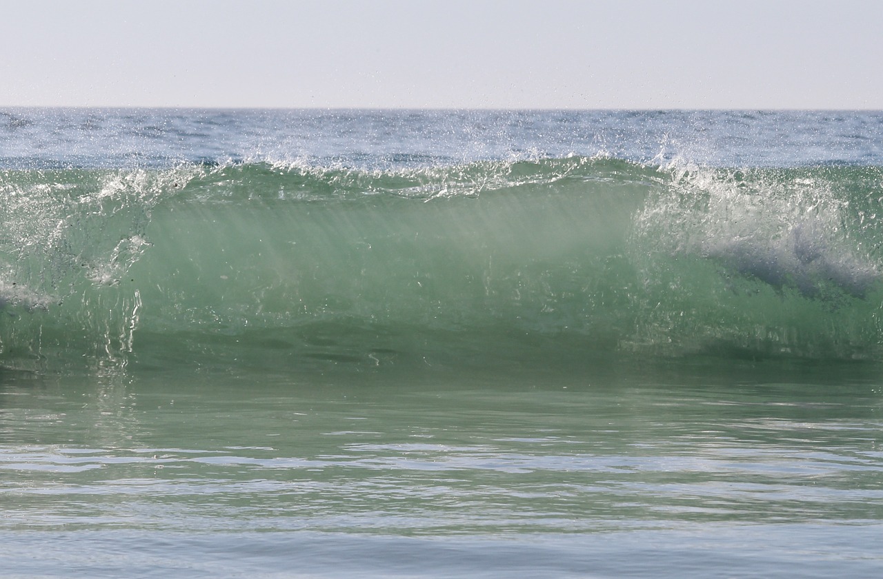 wave turquoise sea free photo