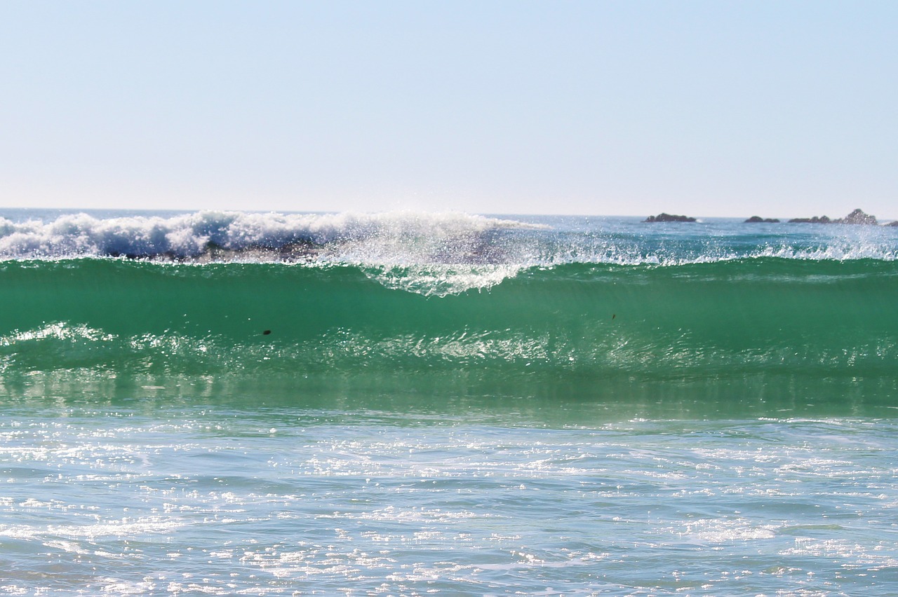 wave turquoise sea free photo