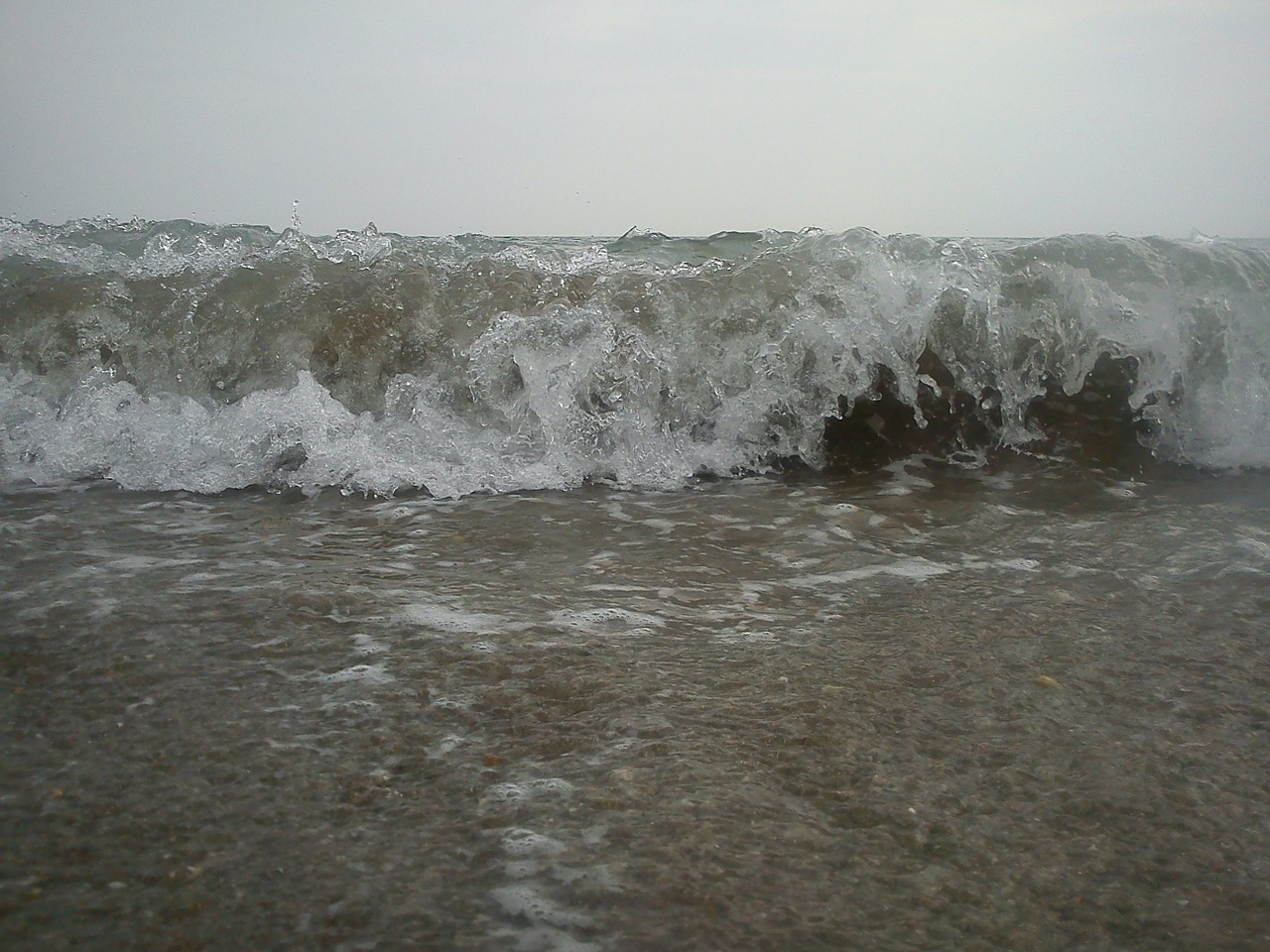 wave beach sand free photo