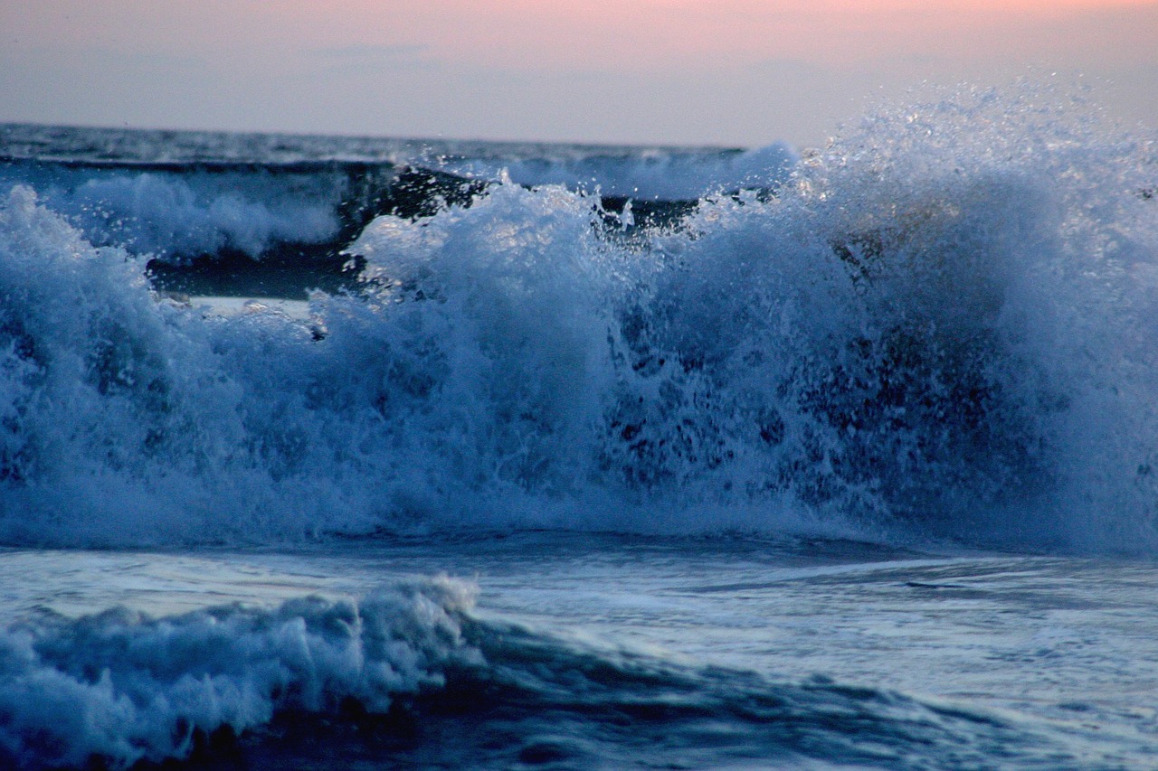 wave breaking ocean free photo