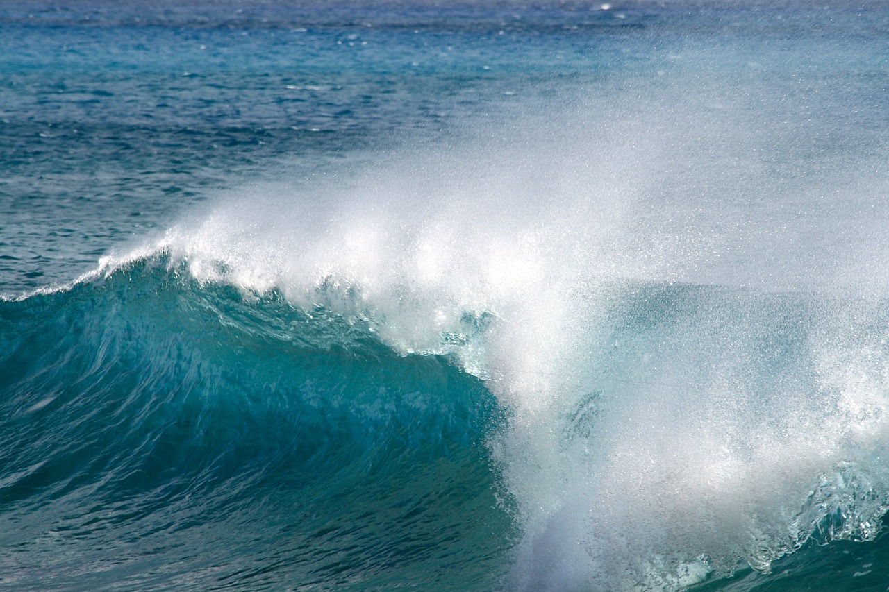 wave ocean blue free photo