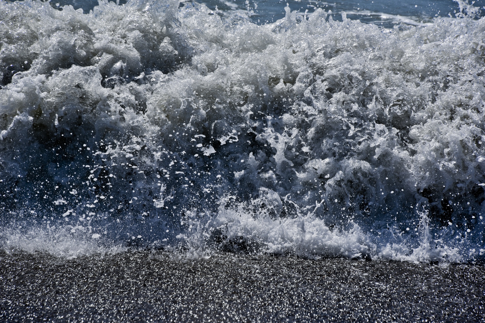 crashing wave white water front view free photo