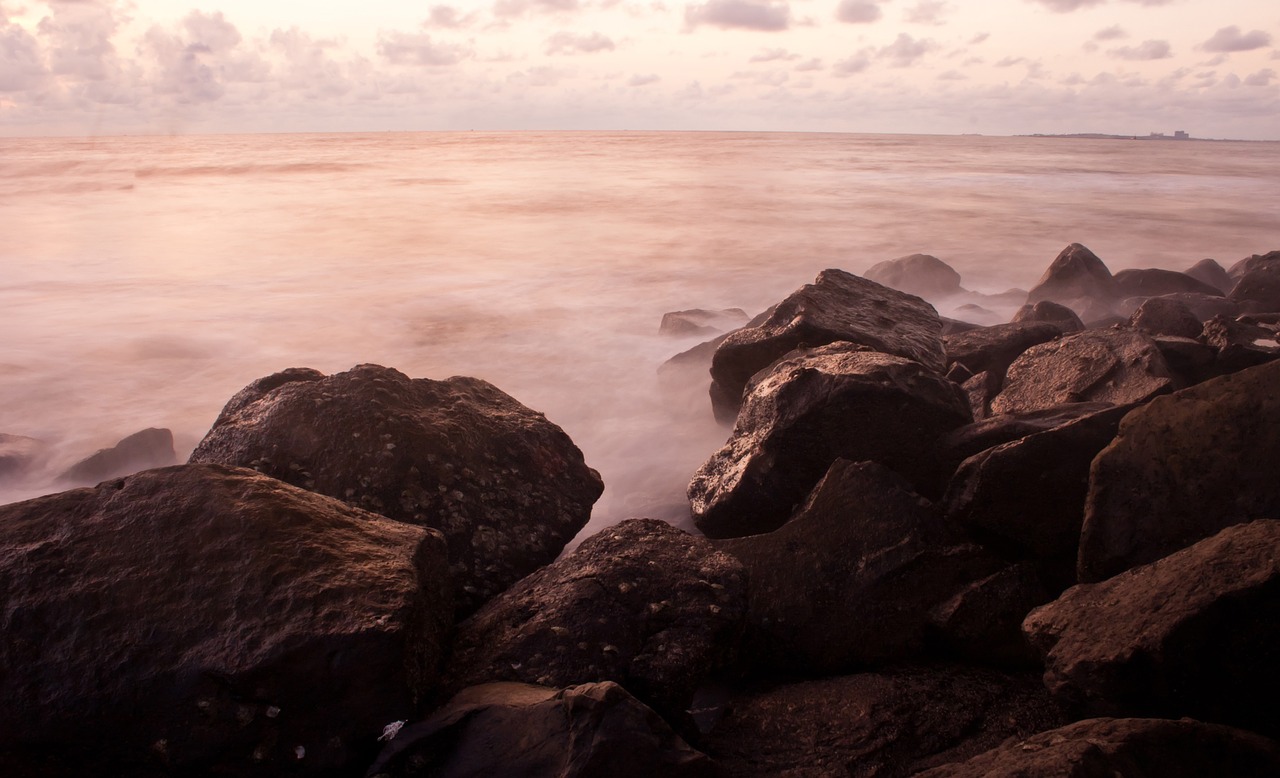 waves rock ocean free photo