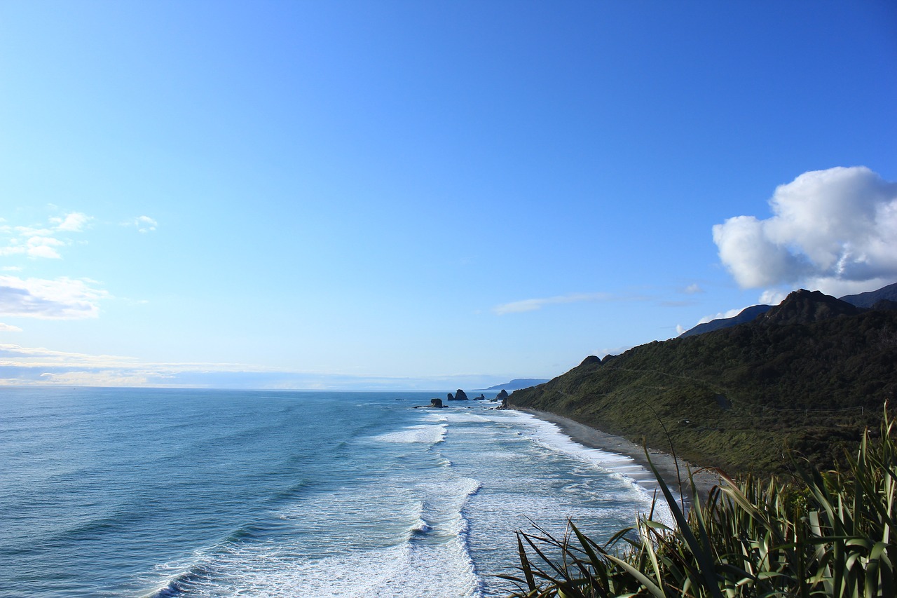 waves new zealand sea free photo