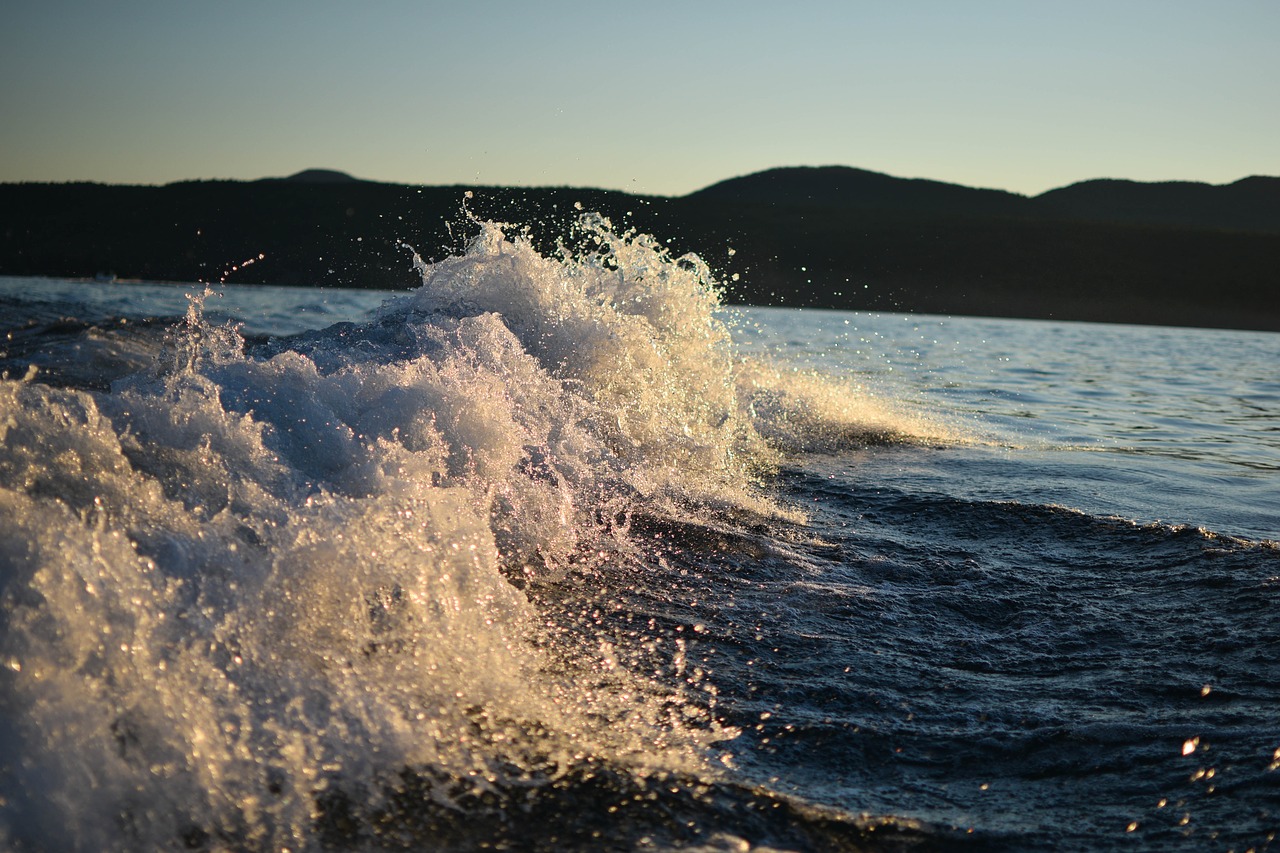 waves lake sky free photo