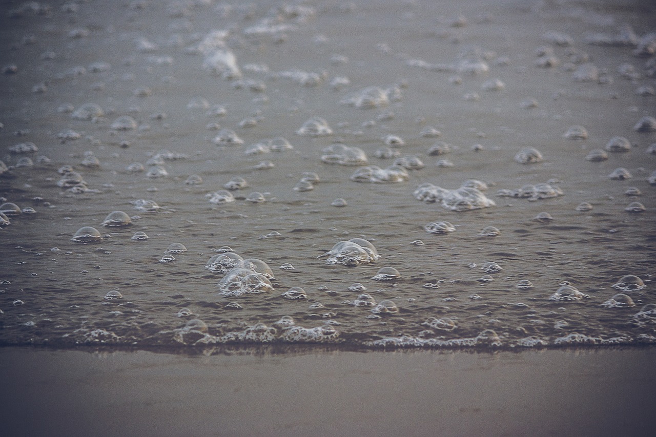 waves bubbles sea free photo