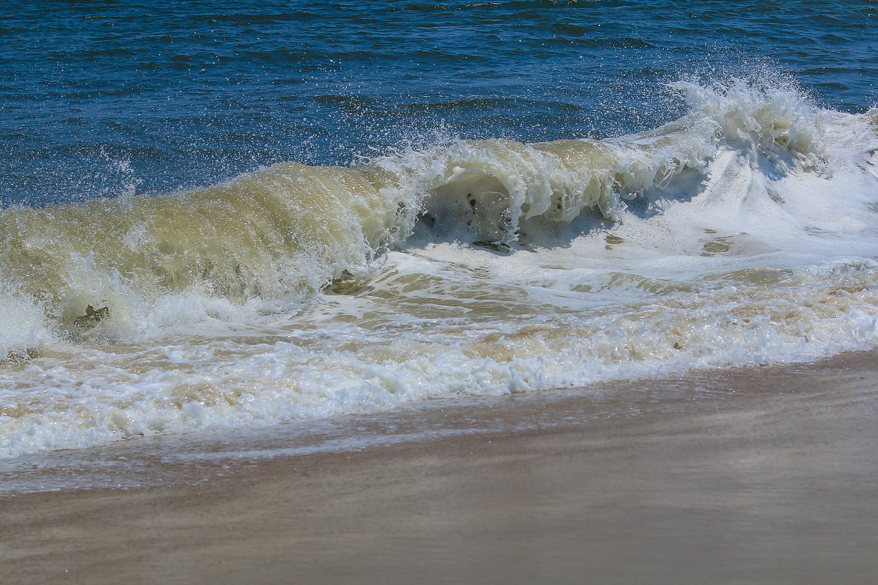 waves  beach  outer banks free photo