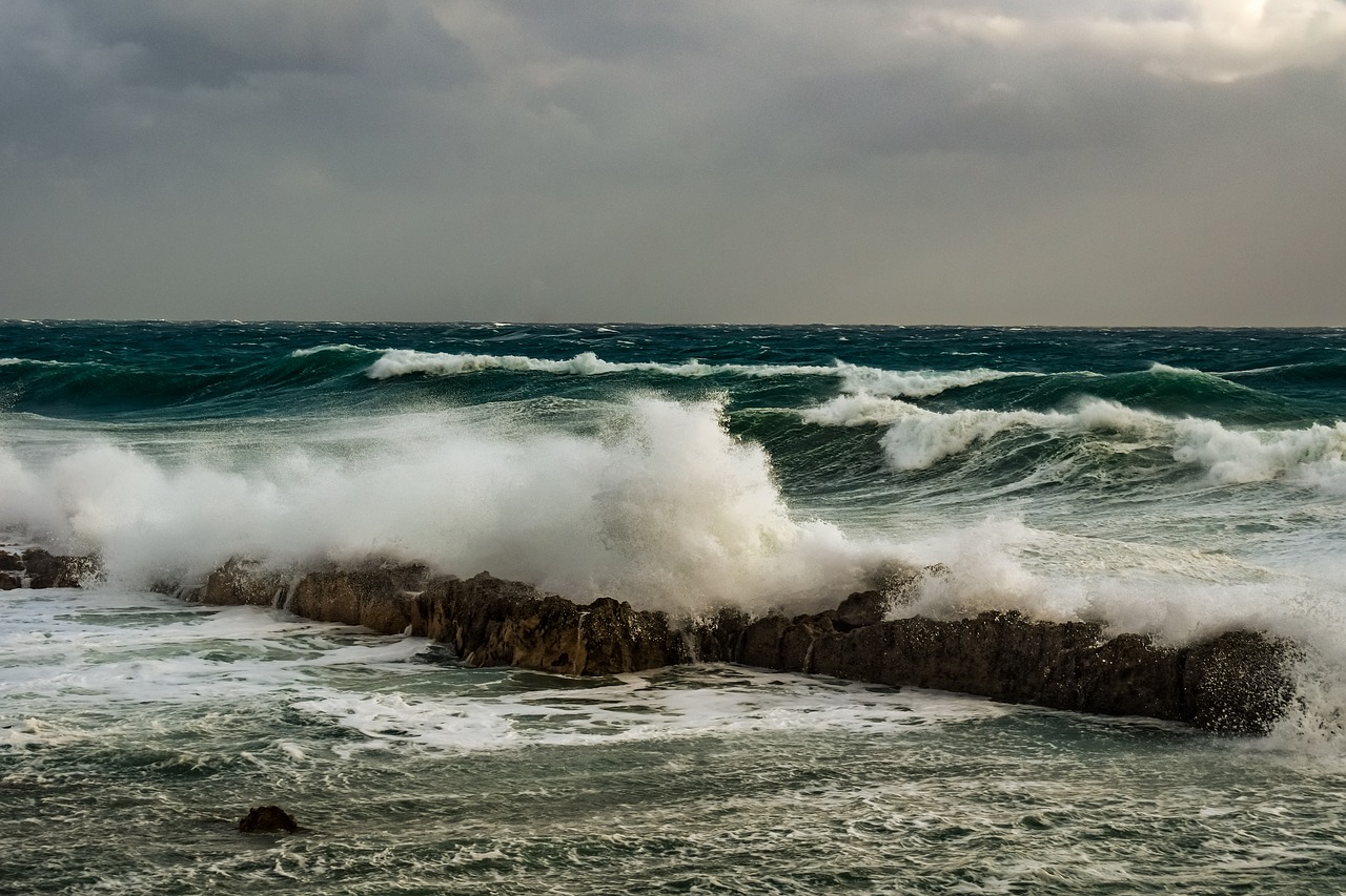 waves  crashing  coast free photo