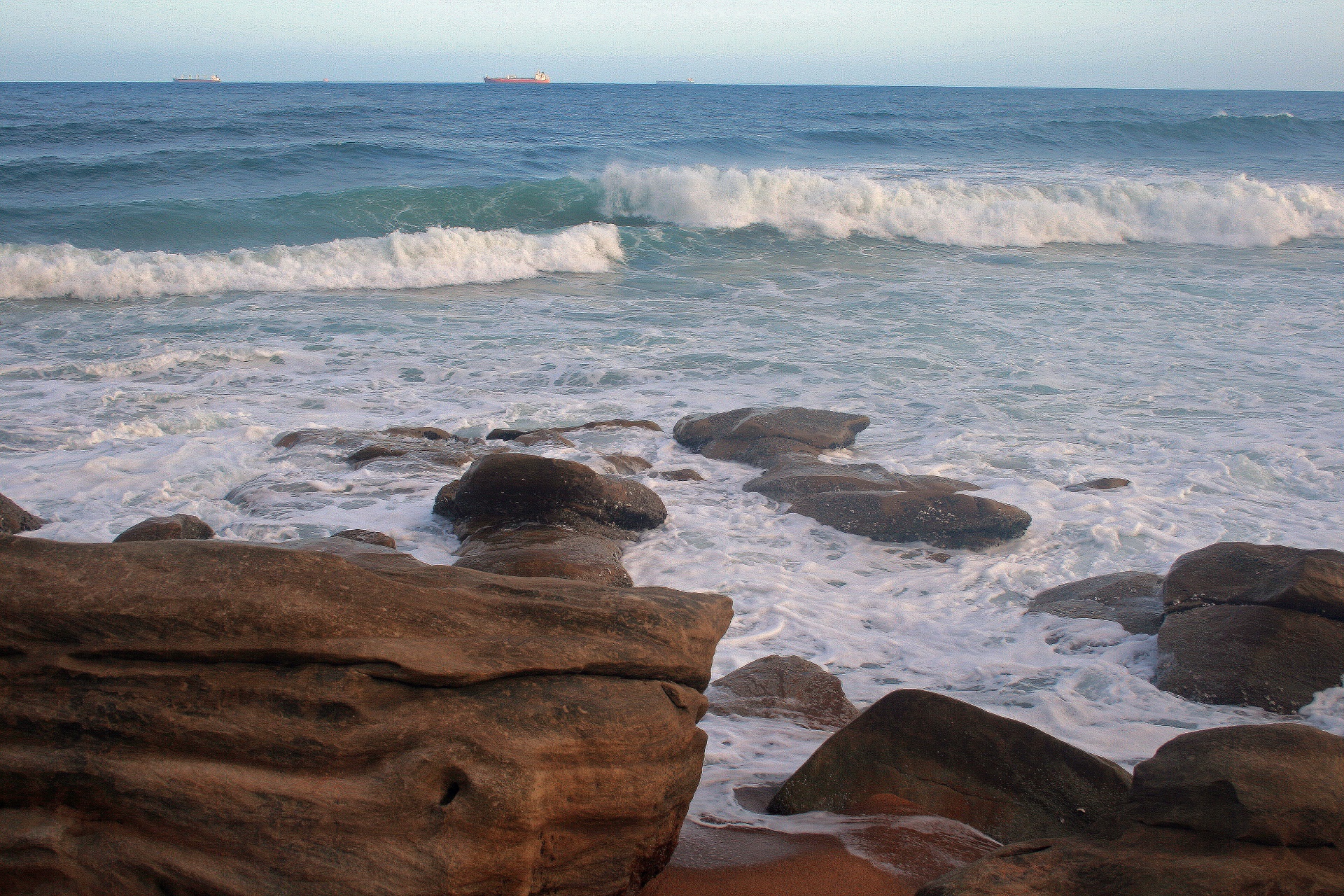 waves breaking rolling free photo