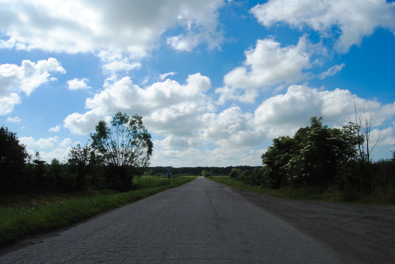 way clouds landscape free photo