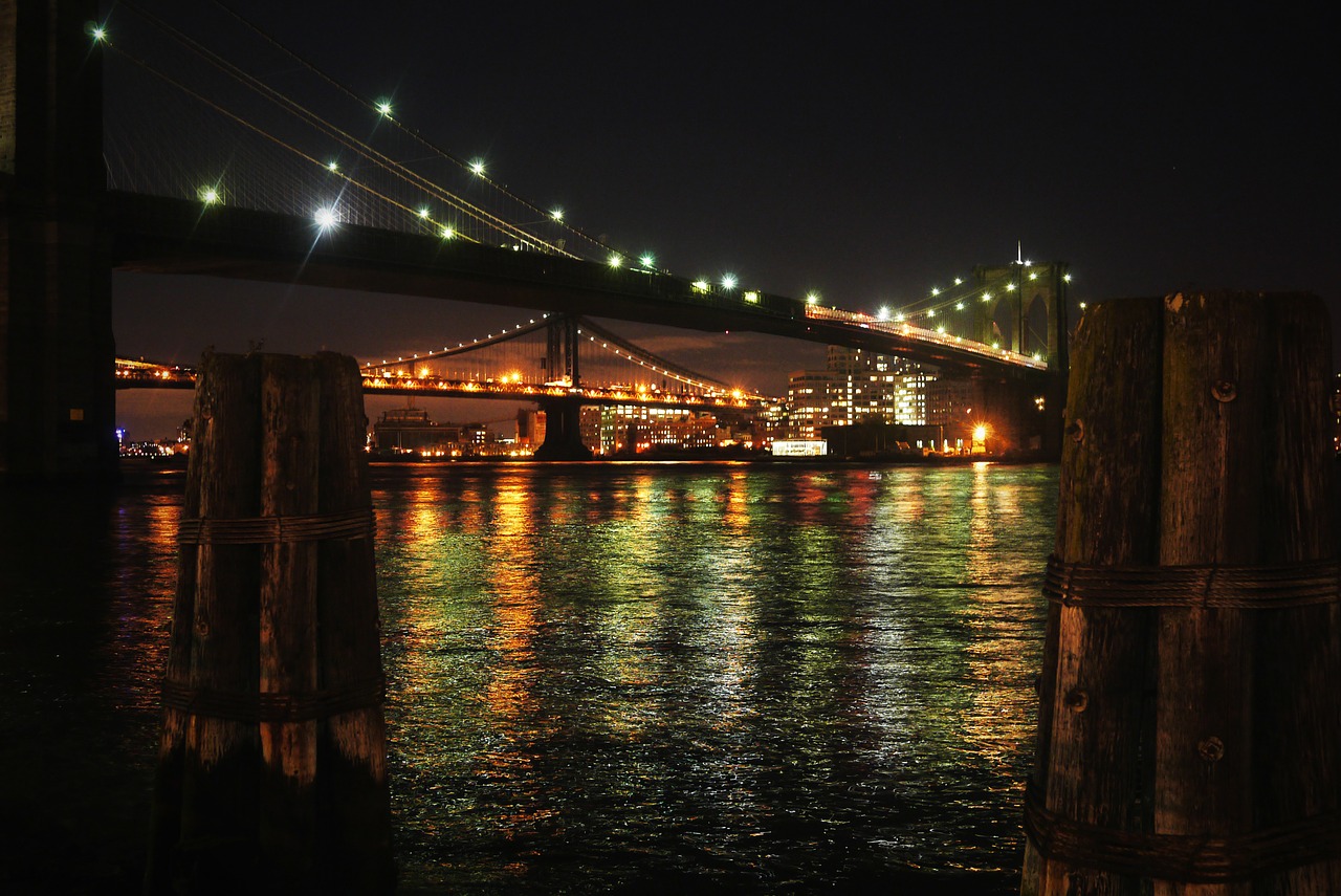 wayne rooney brooklyn bridge new york night view free photo