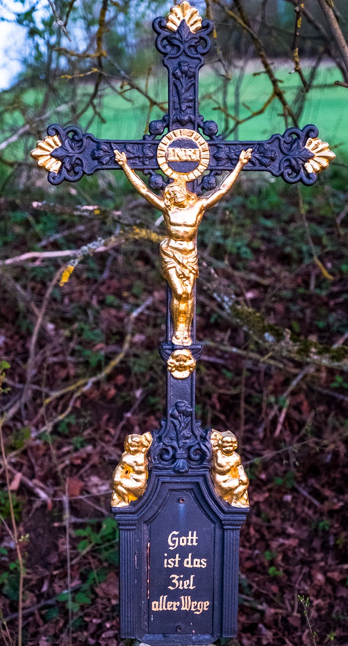 wayside cross  cross  crucifix free photo