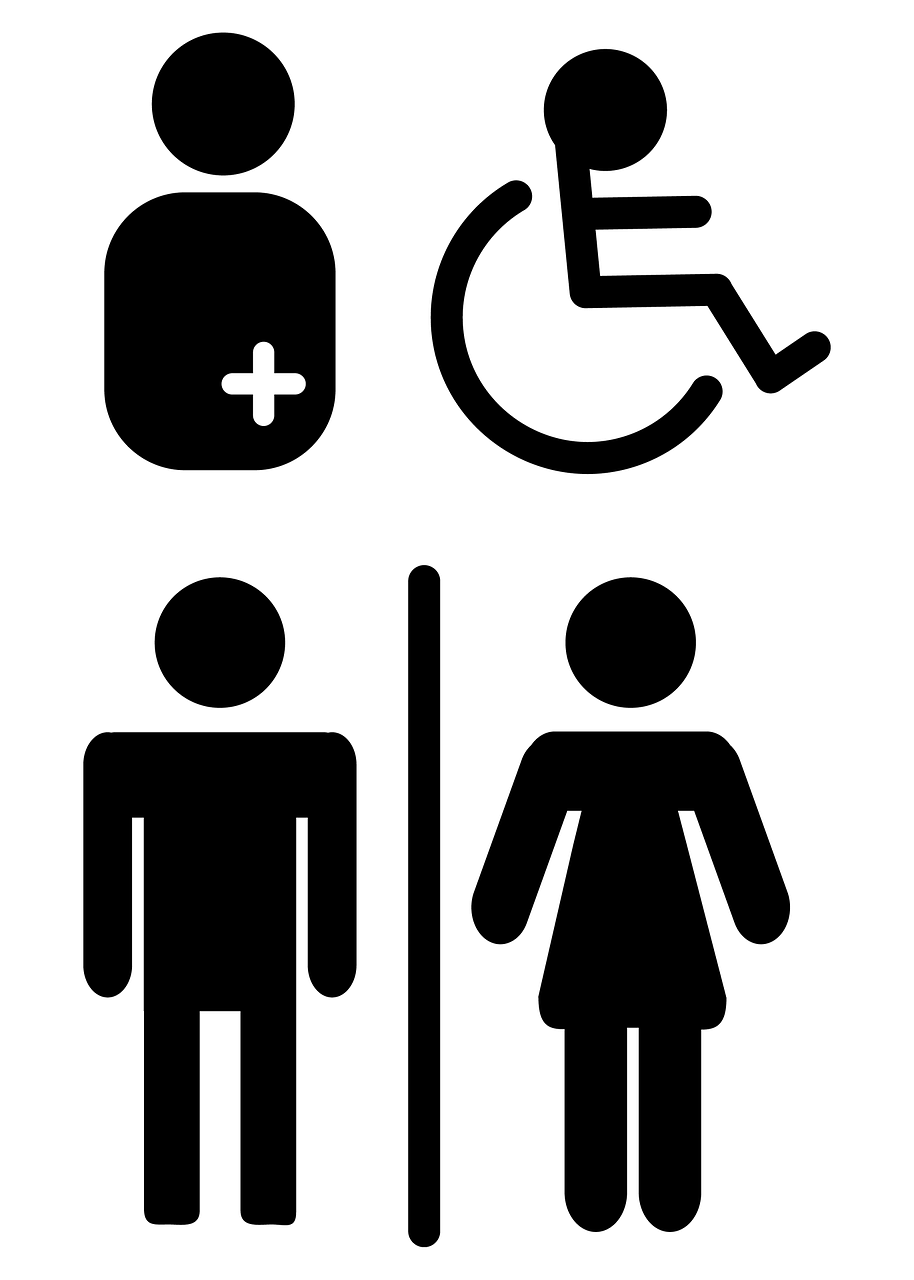 wc mark toilet people with disabilities free photo