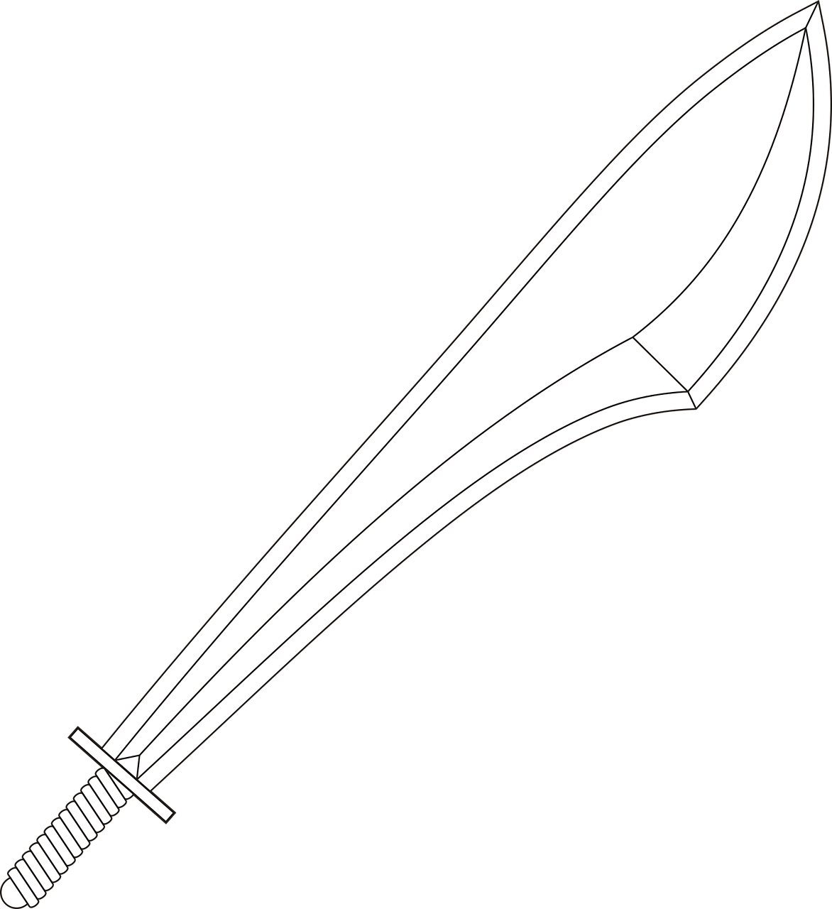 weapon  sword  line drawing free photo