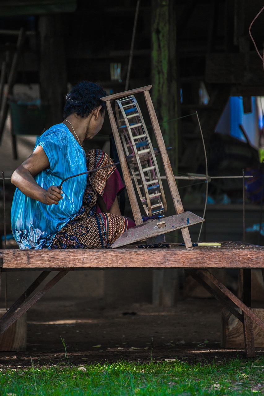 weaving woman north east free photo