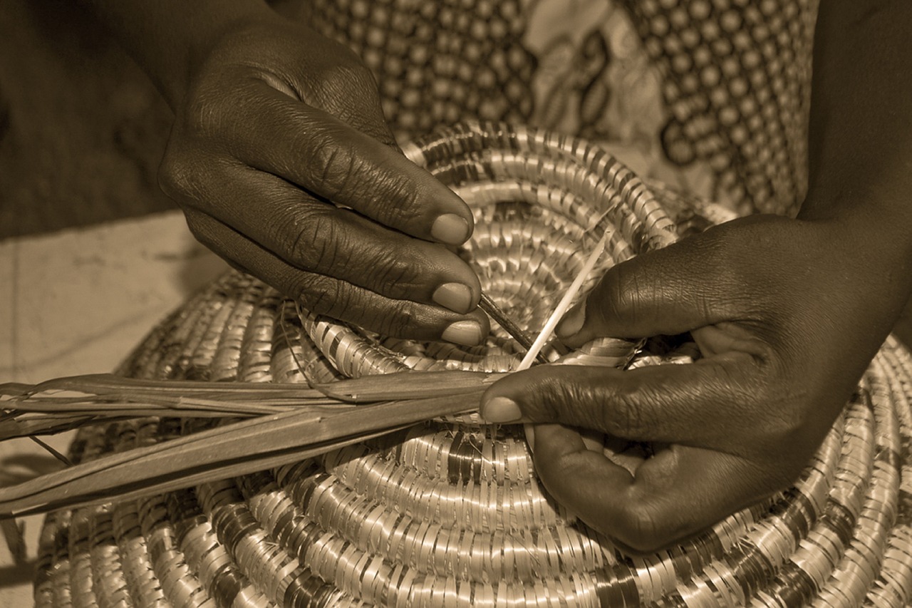 weaving craft basket african free photo