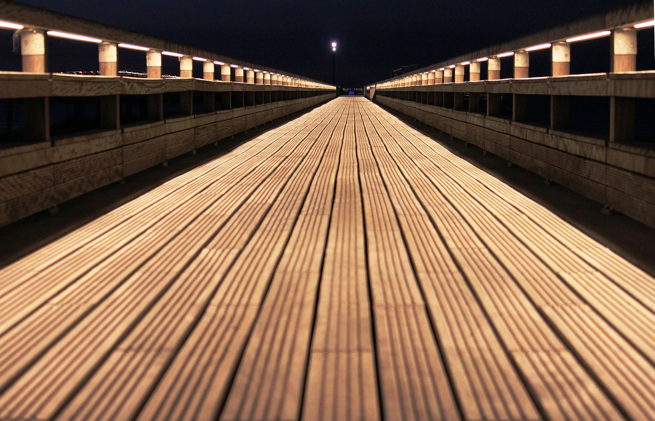 web away wooden bridge free photo